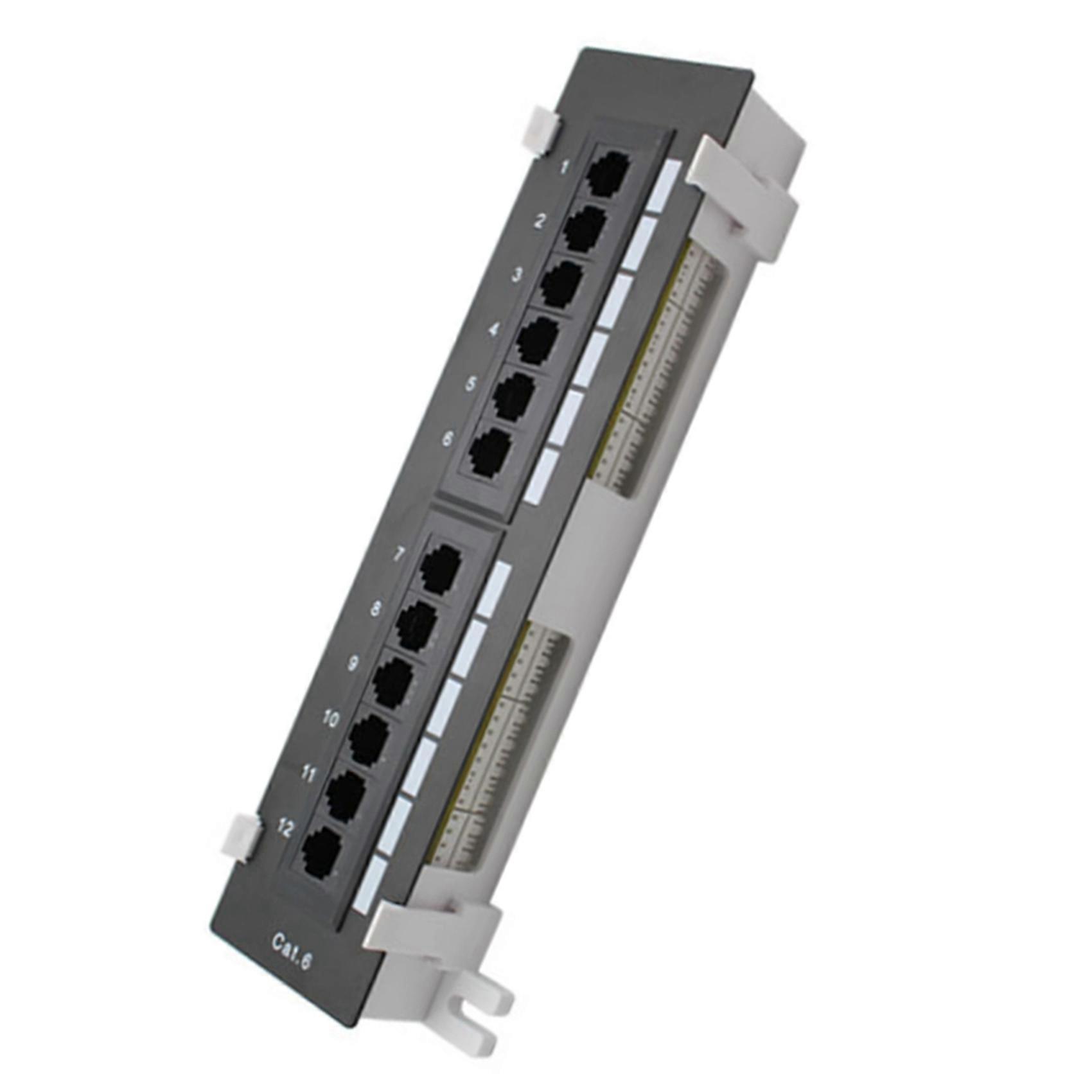 2X Network Tool Kit 12 Port CAT6 Patch Panel RJ45 Networking Wall Mount Rack with Wall Mount Bracket