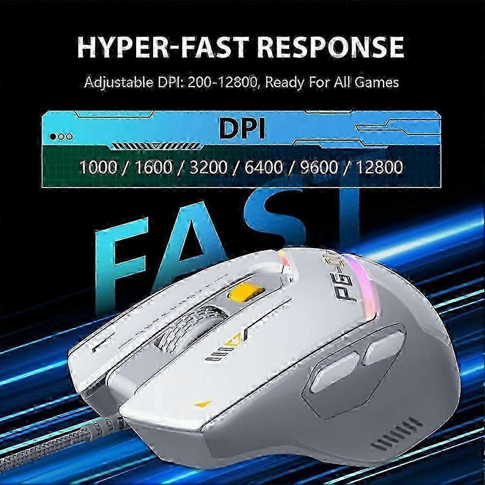 INPHIC PG1 Wired Gaming Mouse Ergonomic E-Sports Macro Programming