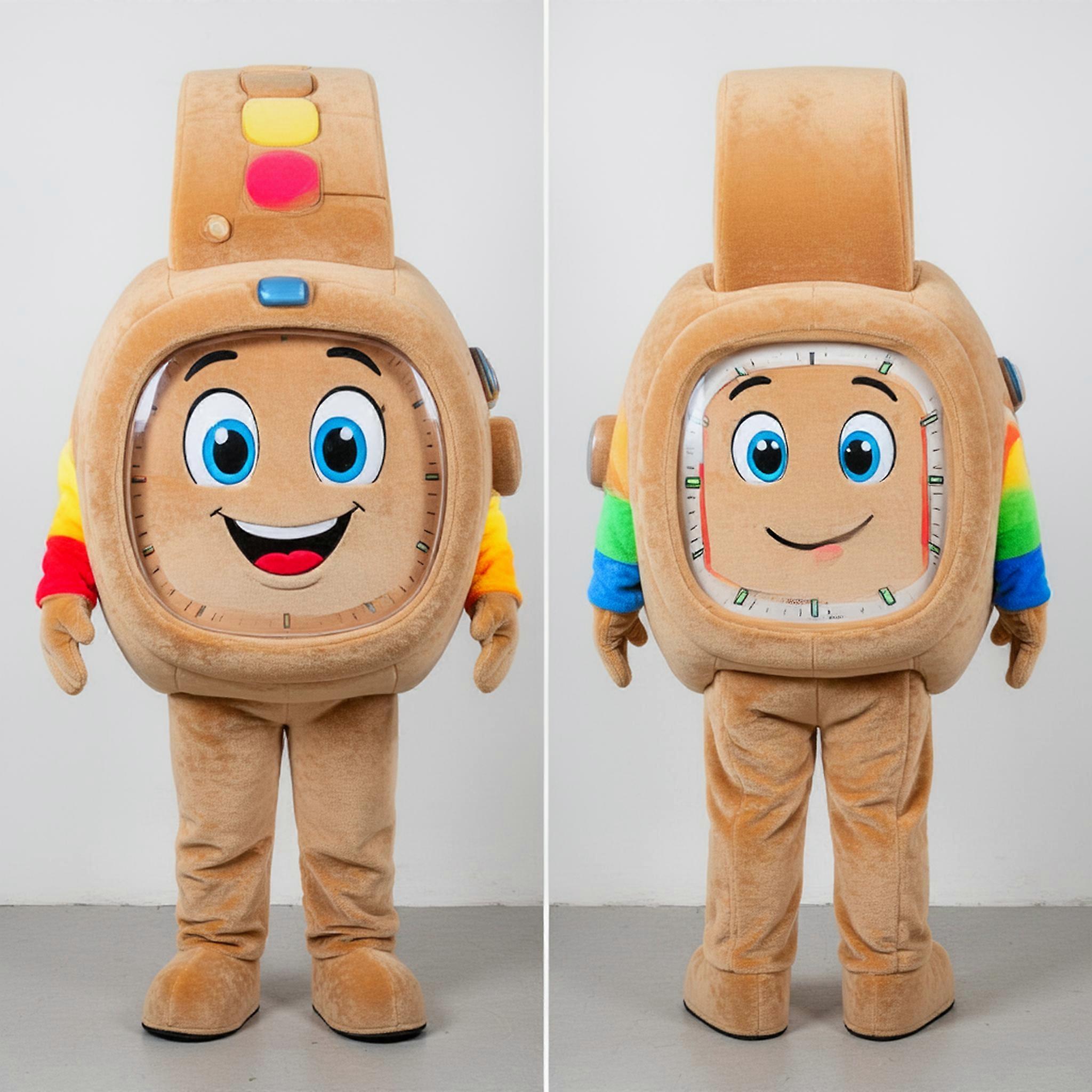 MASTICOT Tan Rounded Wrist Watch Mascot