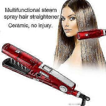 Ceramic Fast Heat Dry Wet Dual Straightener Steam Hair Use Electric Bangs Curler