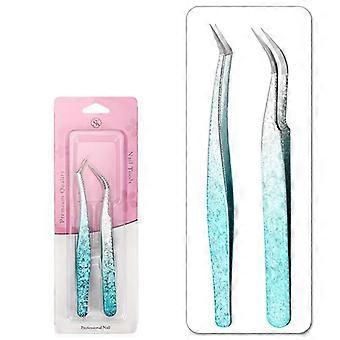 Cross Border High Precision Nail Jewelry Tweezers Set Dolphin Gold Clip Set Tools For Eyelash Manicurists