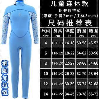 Kids 2mm 3mm Neoprene Wetsuit Full Body Long Sleeve Surf Diving Swimsuit Boys Girls UV Protection Warm