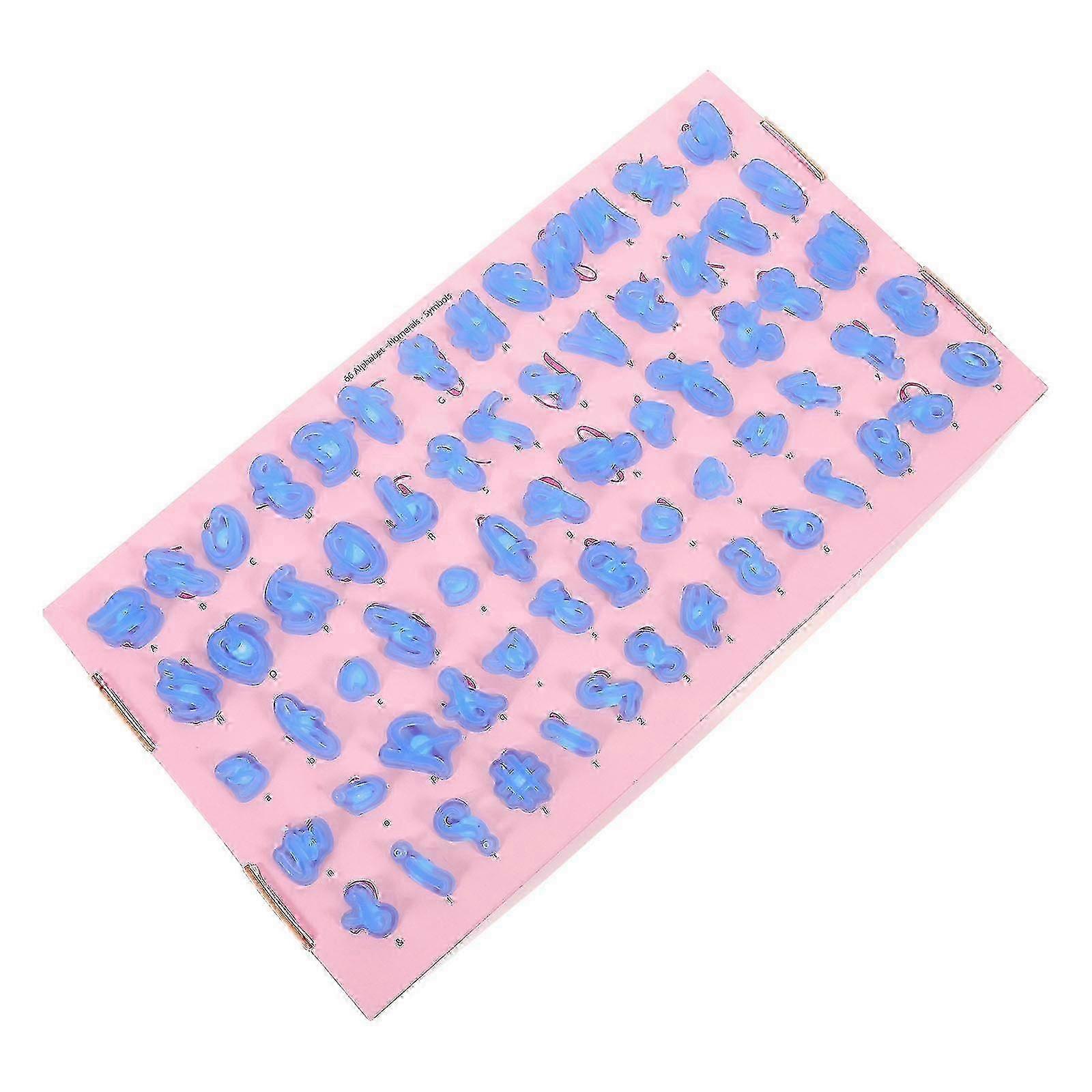 66-Piece Sky-Blue PP Cookie Stamp Set