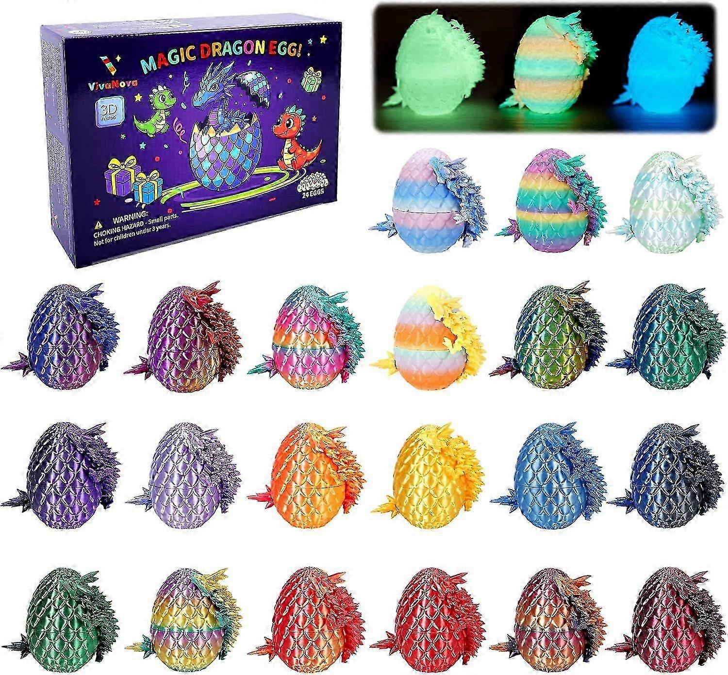3D Printed Dragon Eggs With Flexible Dragons