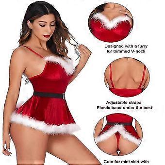 Santa One-Piece Lingerie Set for Women Christmas