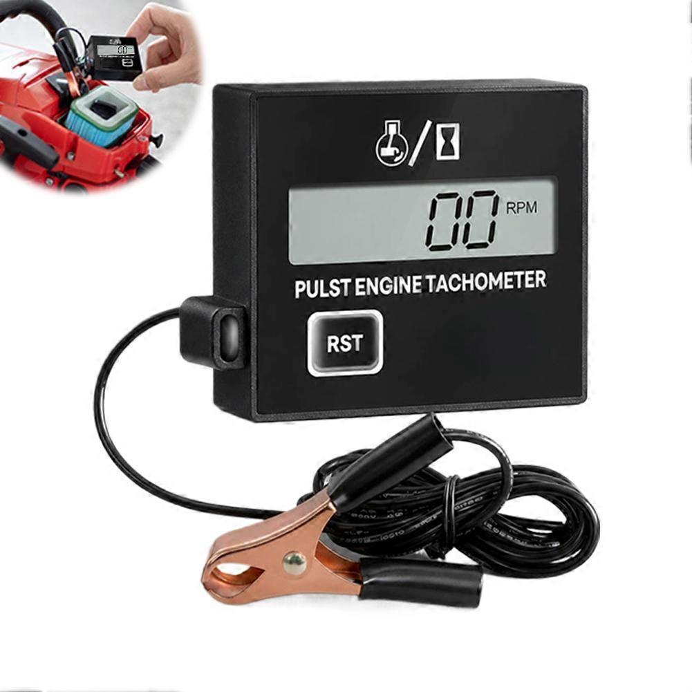 Engine Tachometer Hour Meter Waterproof Digital Display Gauge with Backlight