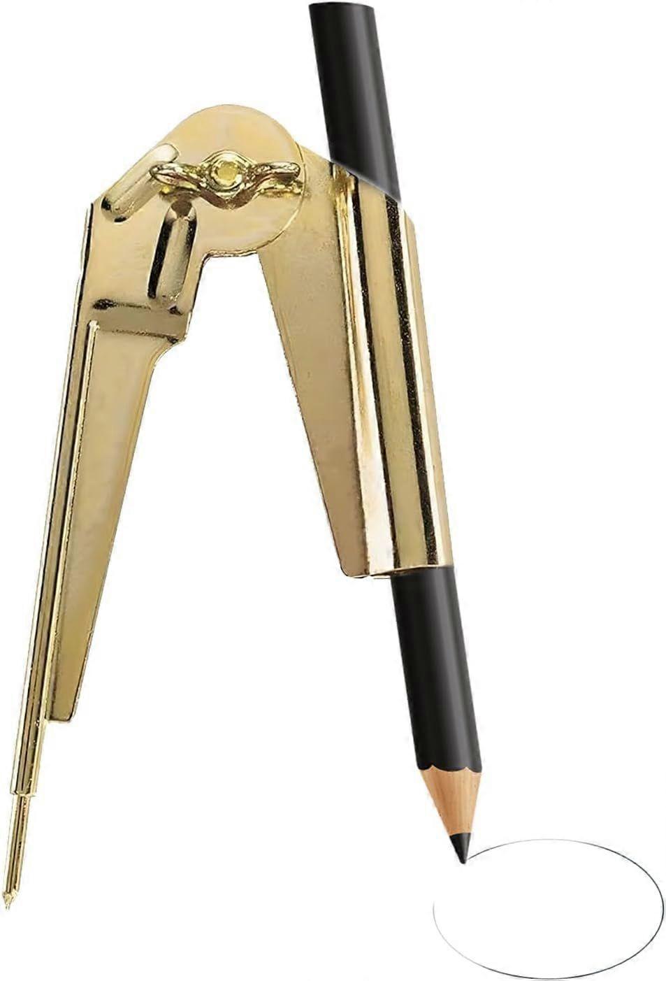 Gold Geometry Scribe Compass Tool,U Scribe Jig for Drawing
