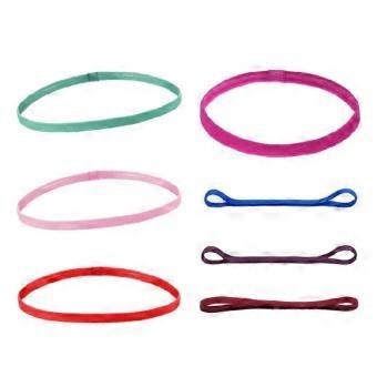 7 stuks sportieve zweetbanden, hoofdbanden met antislip en zweetabsorberende eigenschappen, haarbanden voor mannen en vrouwen, geschikt voor fitness, training, hardlopen, basketbal.