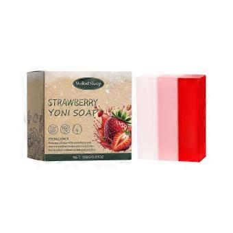 Natural Strawberry Body Cleansing Soap, Gentle Moisturizing, Deep Cleanse ,100g,HJ-01