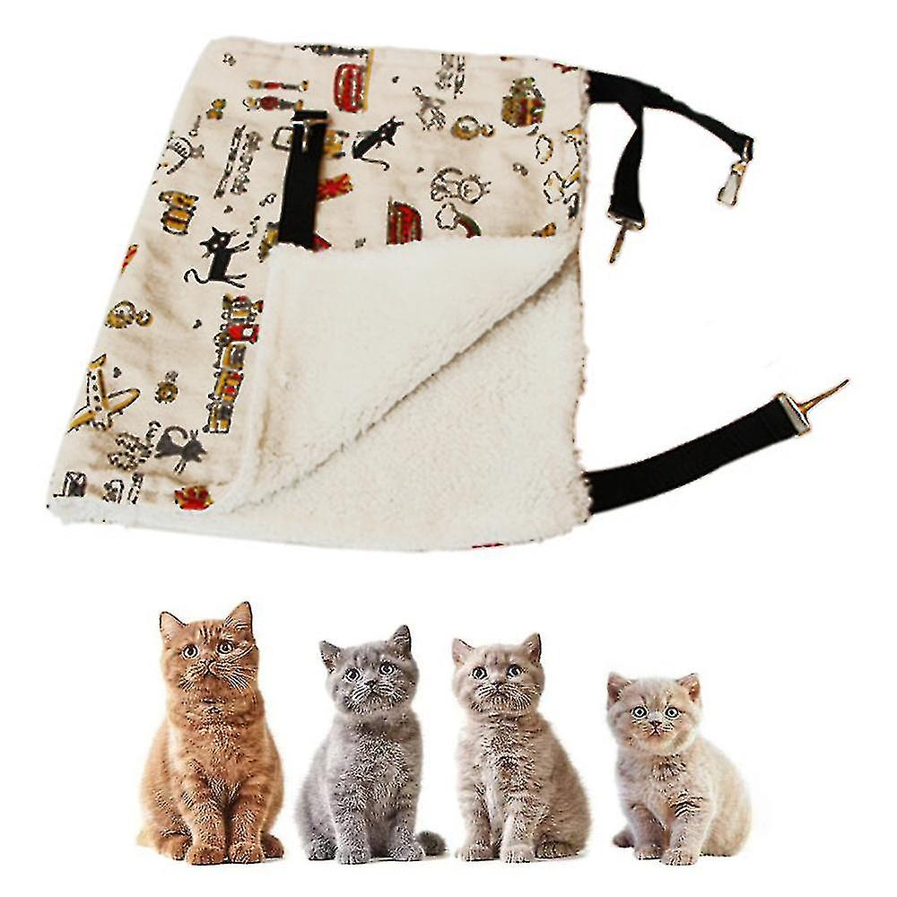 Hanging Cat Hammock, Pet Hammock For Cage, Adjustable Cat Bed Two Side