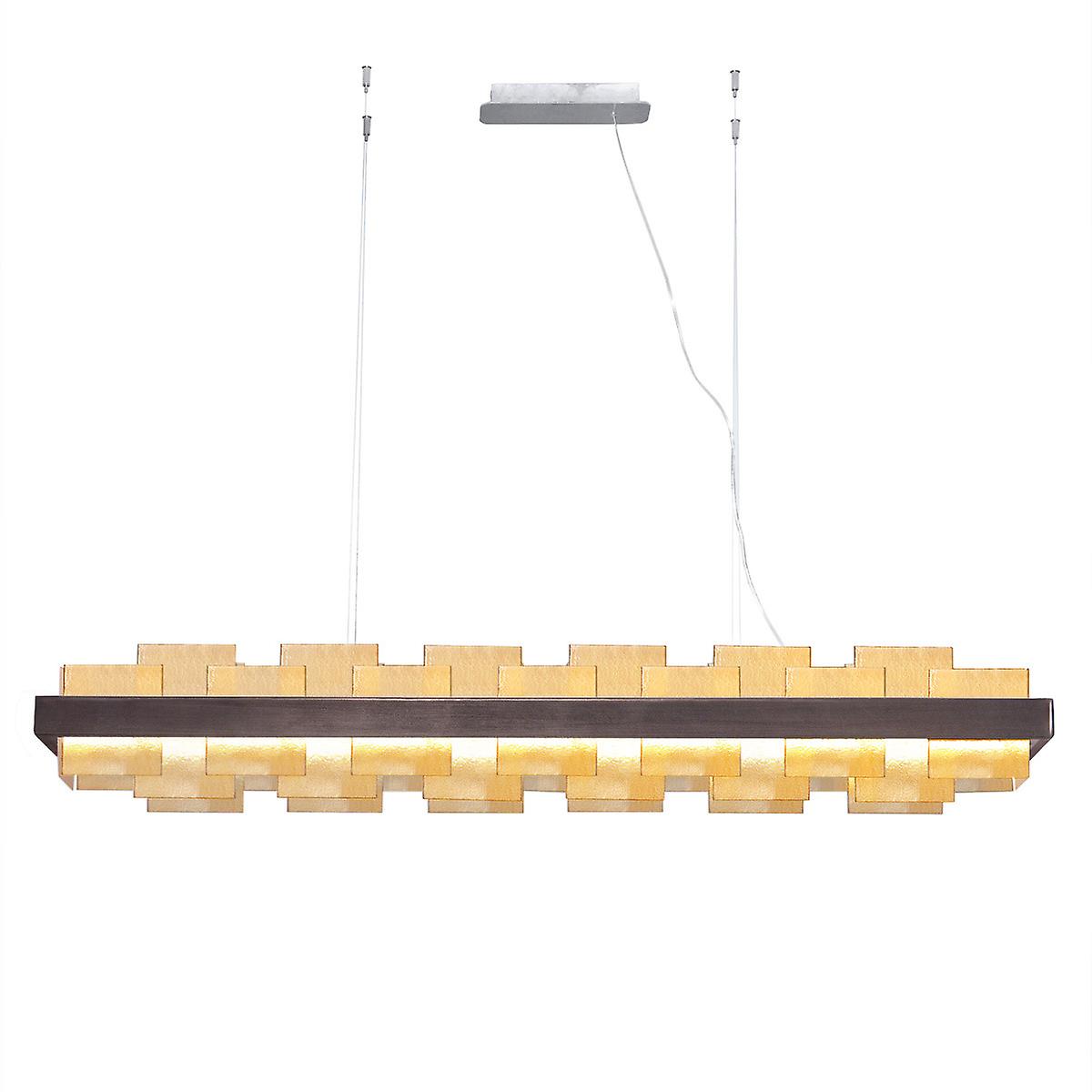 Rettangolo Led Straight Bar Pendant Ceiling Light Brunito Brushed