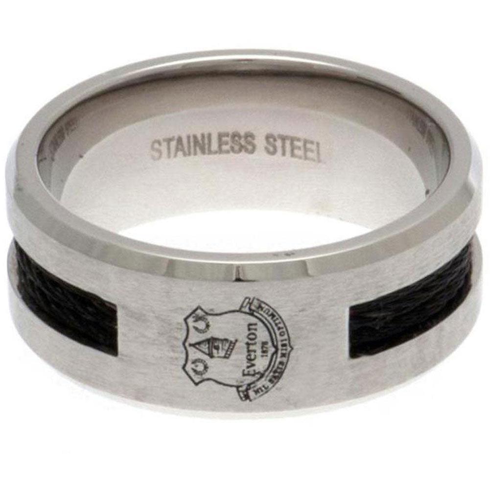 Everton Fc Black Inlay Ring Small