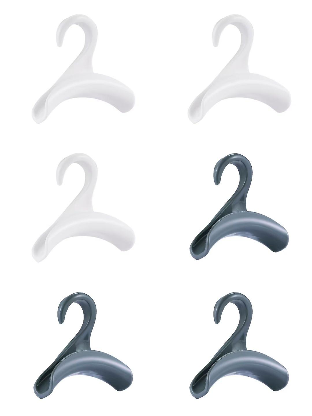 6 durable purse hooks (white/grey)