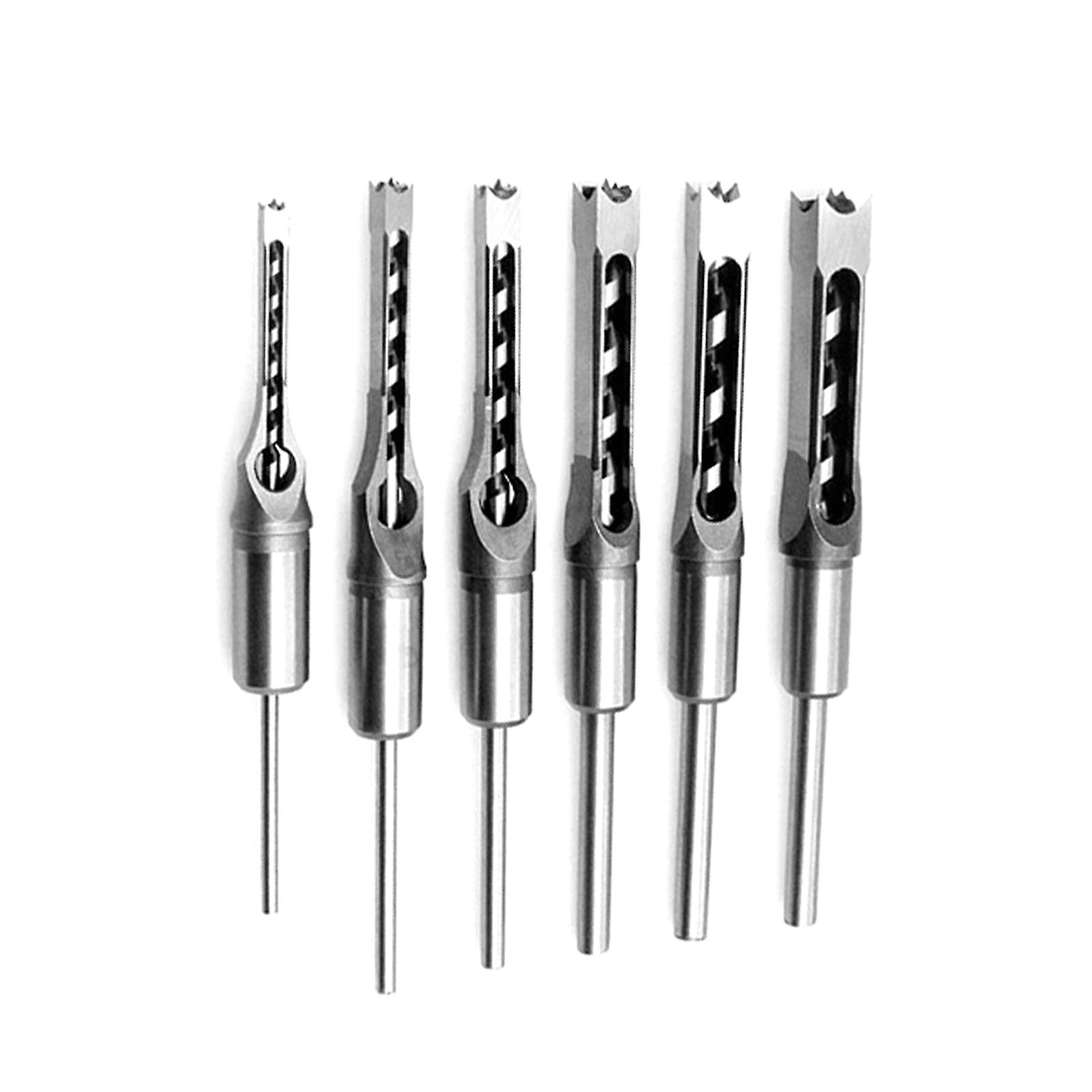 Square Hole Drill Bit Woodworking Hole Saw Chisel Steel Drill Bits Set