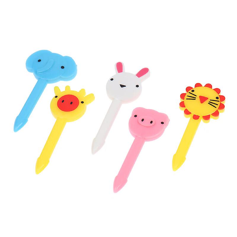10pcs/set Mini Animal Farm Cartoon Fork Fruit Children Snack Cake Dessert Fork