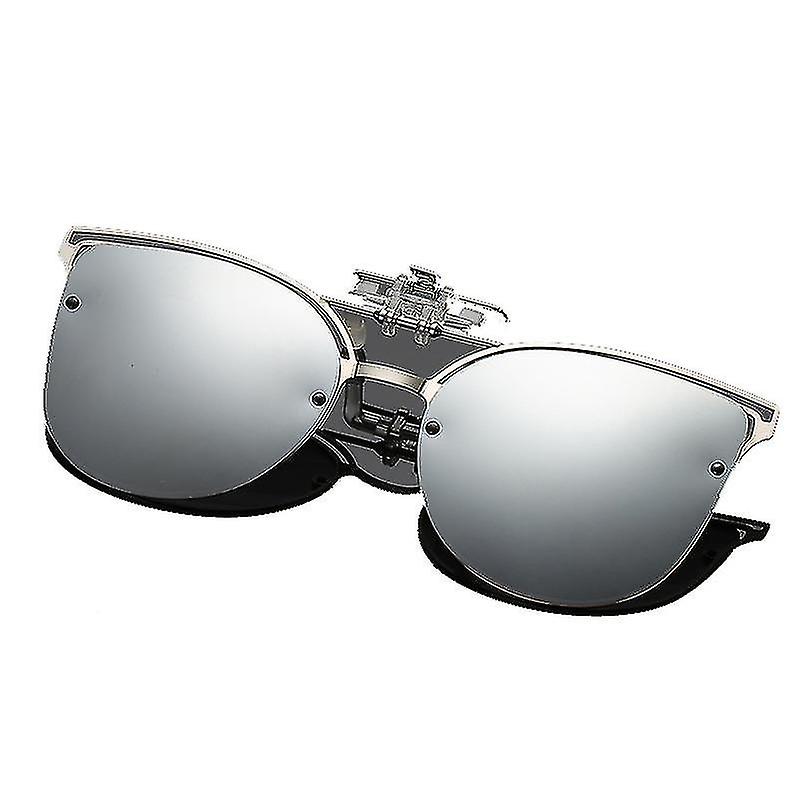 Clip On Sunglasses - Polarised Clip On Flip Up Sunglasses Fit Over Eyewear Glasses With Uv Protection Clip-on Sunglasses