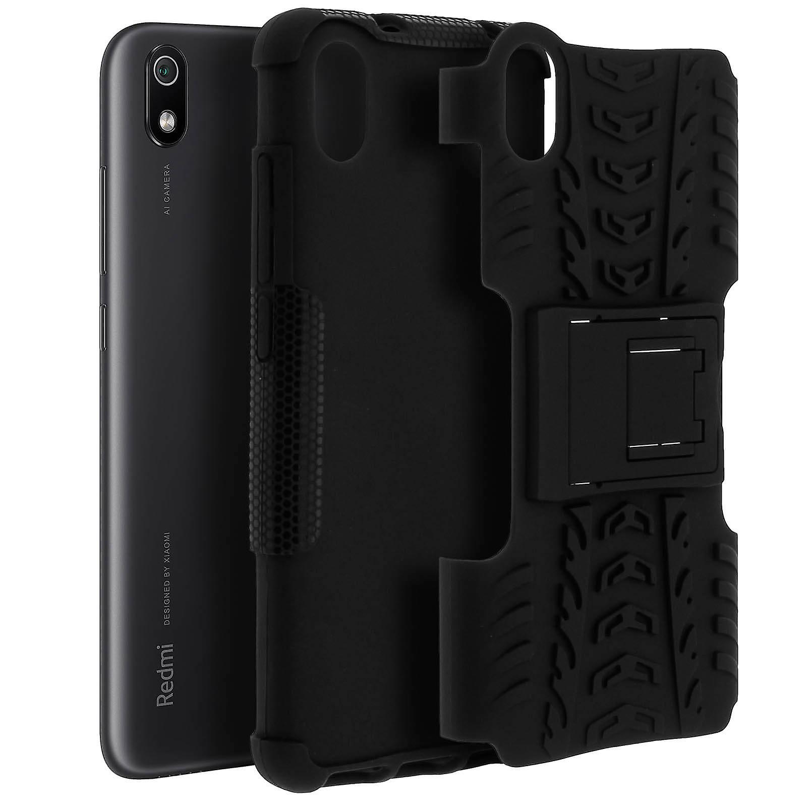 Capa integral Xiaomi Redmi 7A Silicone Preto Mocca + Vidro temperado