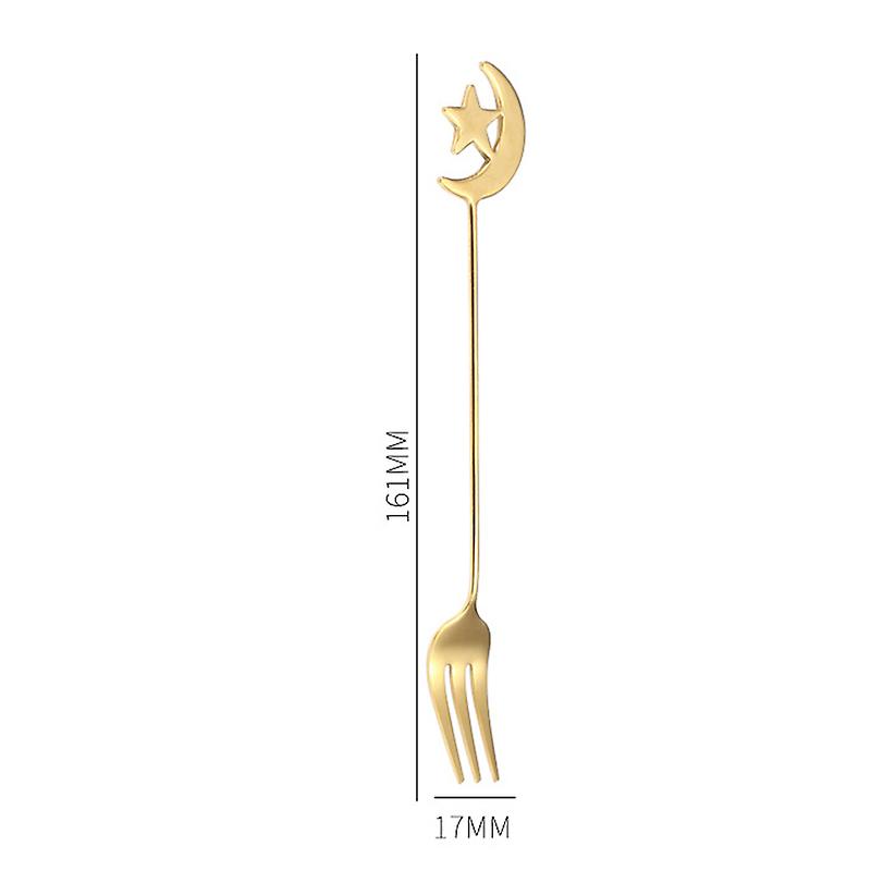 Eid Mubarak Star Moon Stainless Steel Spoon Fork Ramadan Tableware Decoration