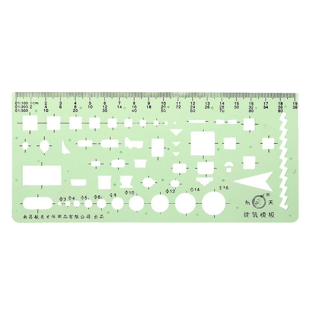 Plastic Drafting Drawing Tool Ruler Geometric Oval Template for Students 2