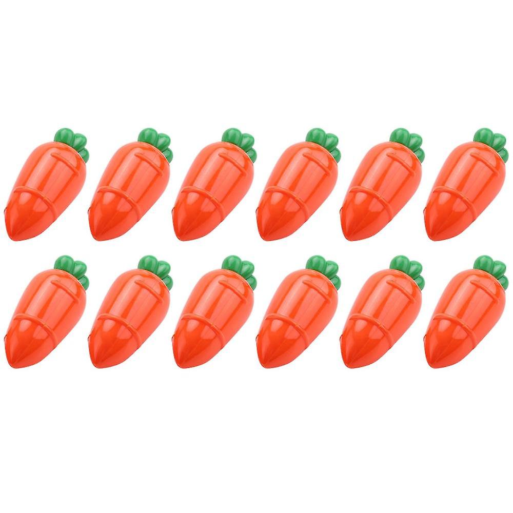 12pcs Plastic Carrot Containers For Surprise Easter Toys Unique Empty Easter Eggs Alternative,easte