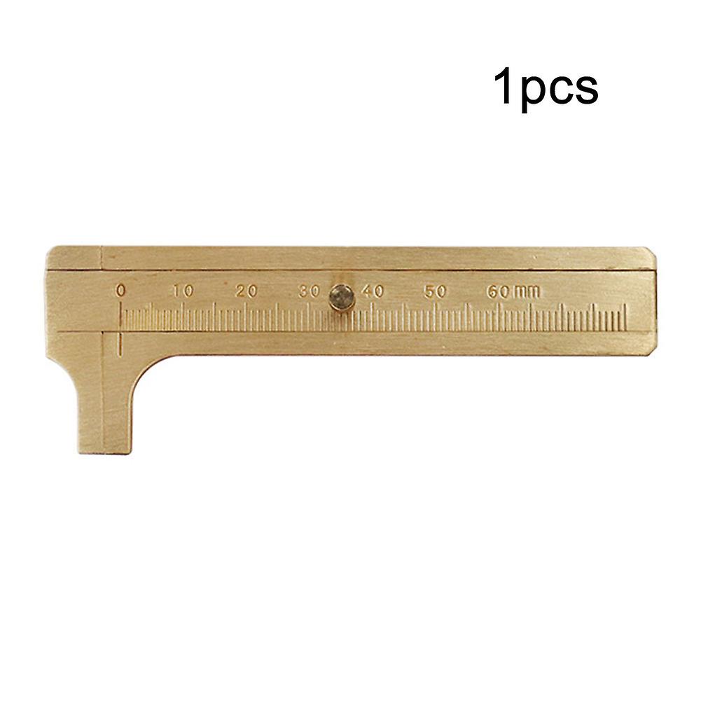 1 Pc Brass Caliper Copper Vernier Dual-scale Measuring Ruler Portable 60/80/100/120mm Single/double Scale Hand Manual Tools