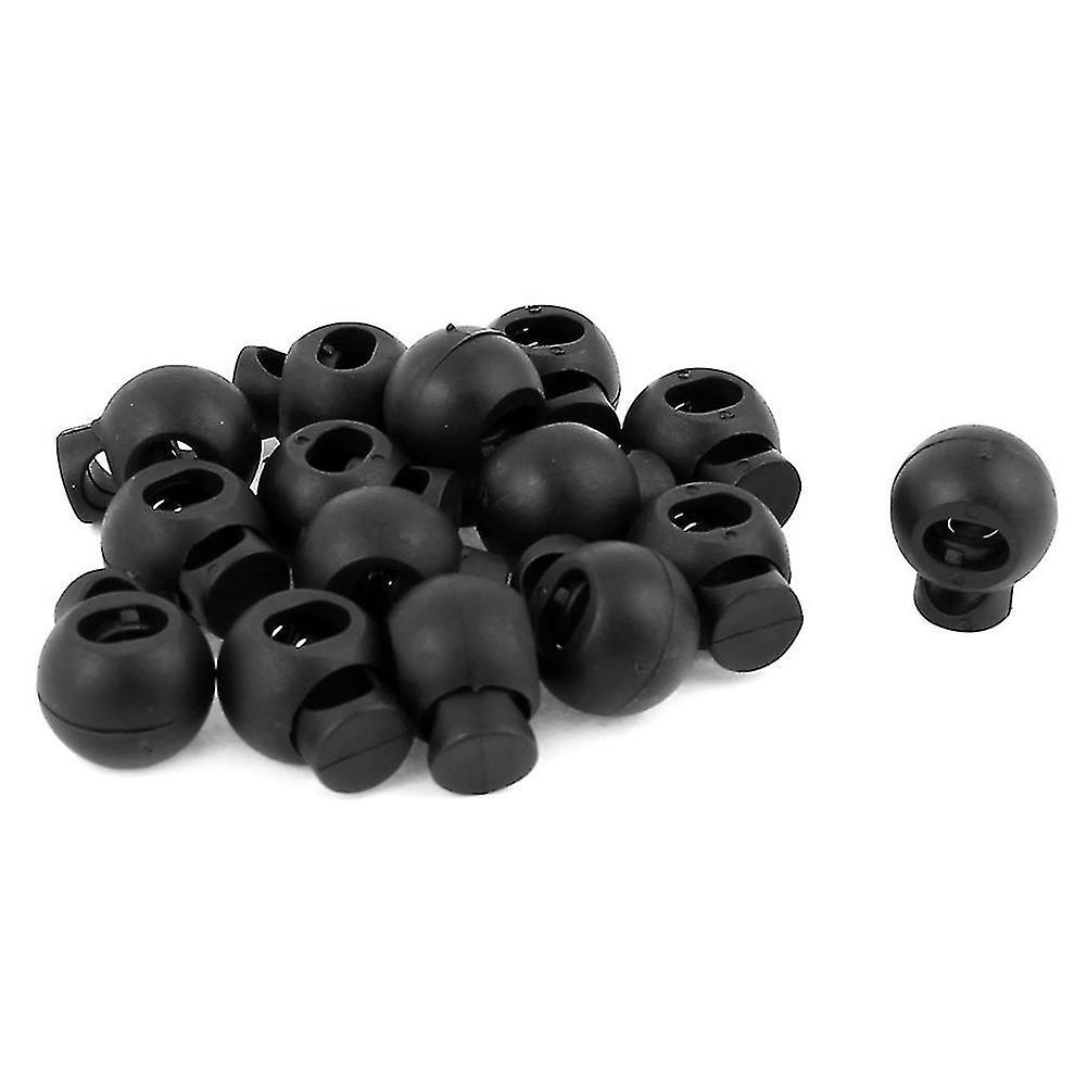 Adjustable Round Toggle Spring Loaded Rope Lanyard Cord Locks 15 Pcs