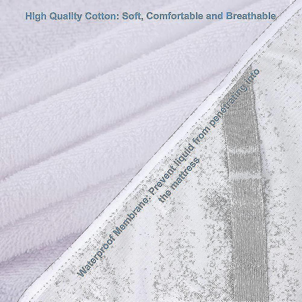 Waterproof Mattress Protector 100 X 200 Cm Breathable Mattress Topper, Anti-mite
