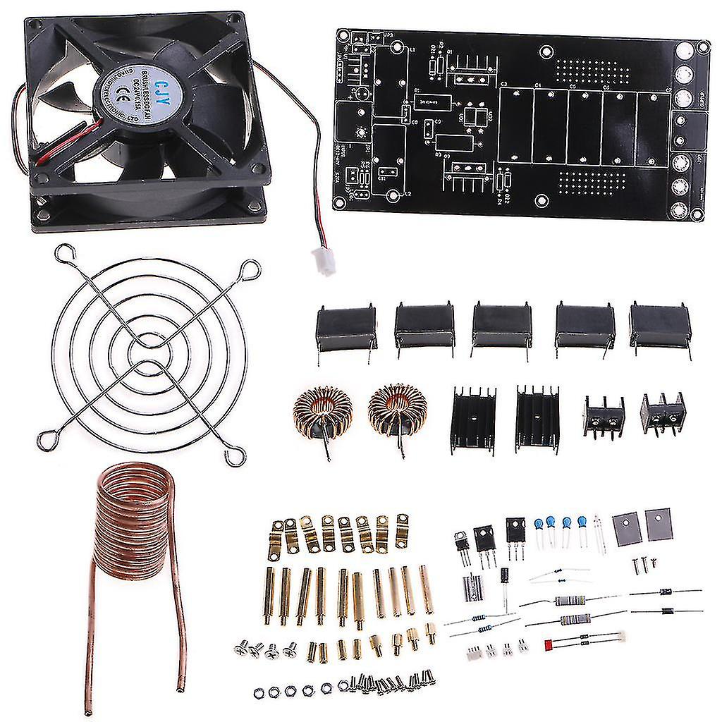 Zvs Induction Heating Module Dc12-36v 20a 1000w With Copper Pipe Cooling Fan