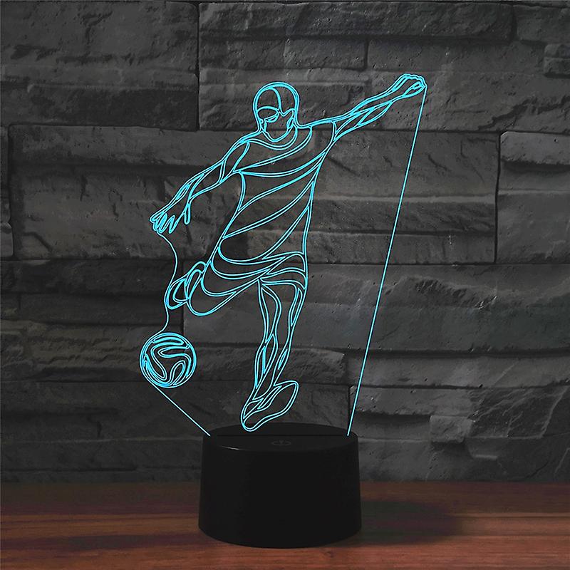 Playing Football Shape Table Lamp, USB & Battery Version
