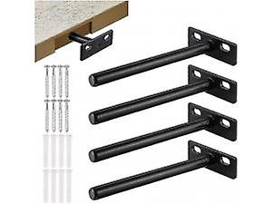 4pcs / 6pcs Support d’étagère flottant, Support d’étagère invisible en métal, Support d’étagère caché robuste, Support d’étagère en bois invisible10mm