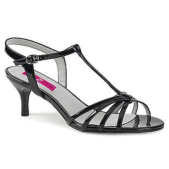 Pleaser Pink Label Dames Pumps Kitten-06 Blk Pat