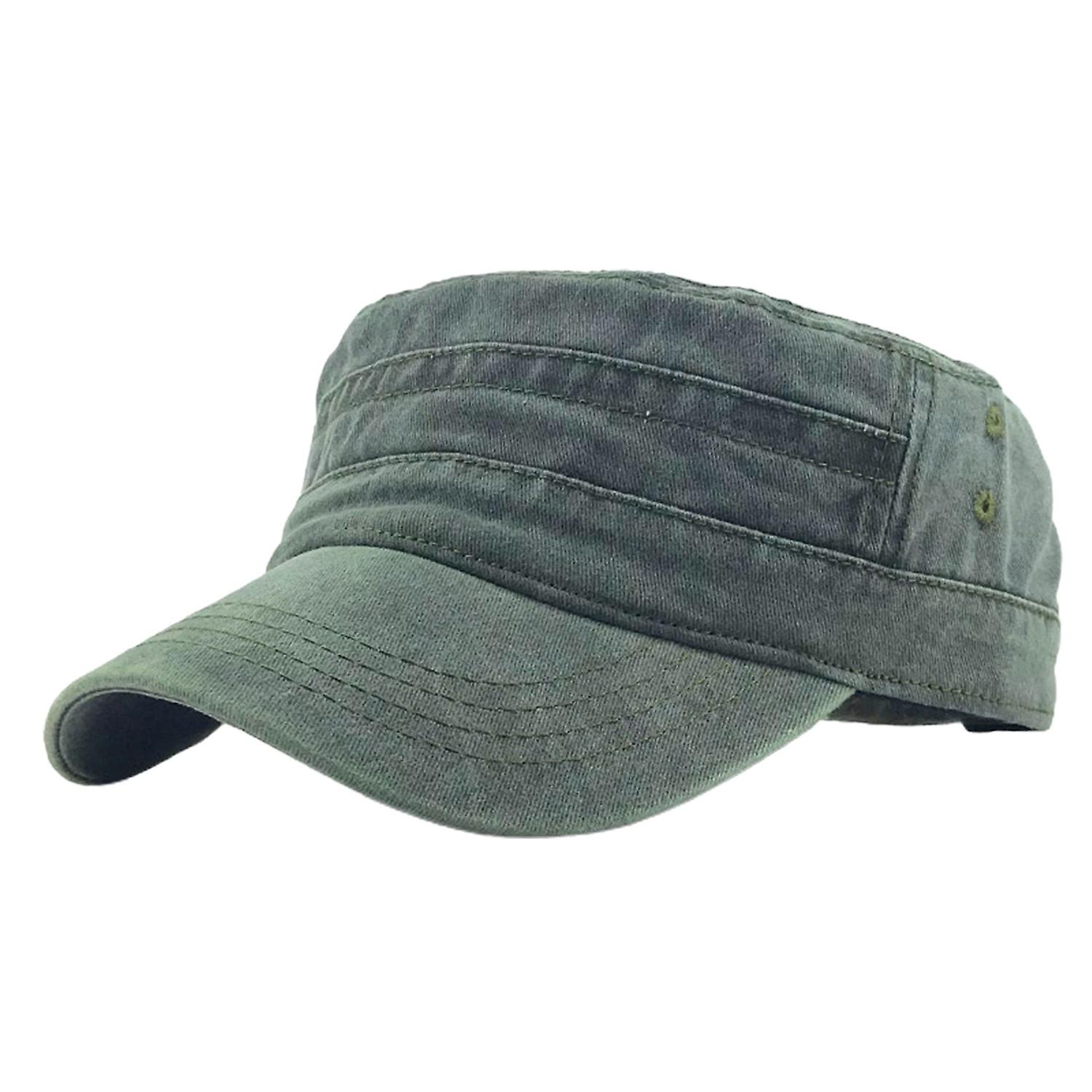 Baseball Cap Flat Top Washed Spring Summer Vintage Low-profile Cadet Hat