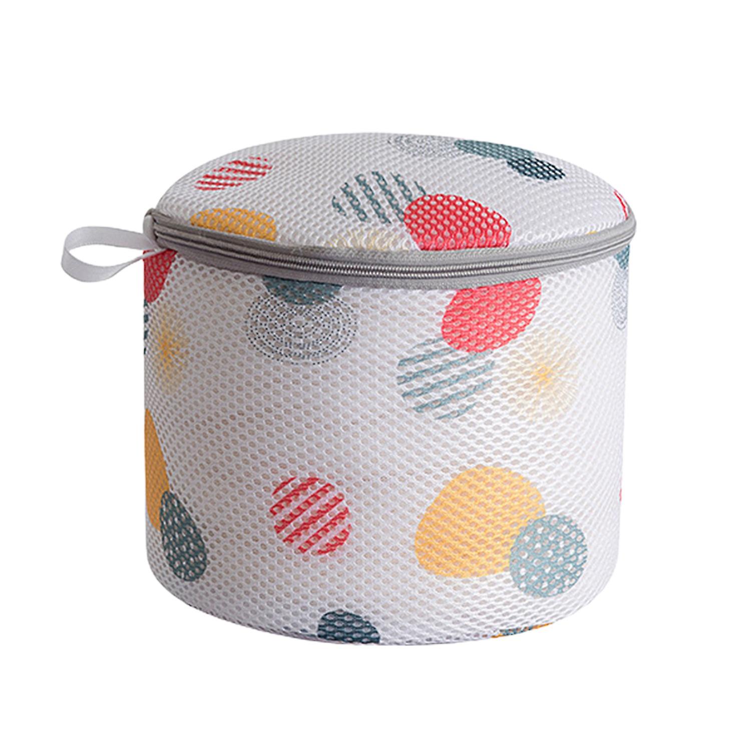 Clear Print Rectangle Laundry Bag Polyester Comfortable Touch Zipper Laundry Bag for Washroom