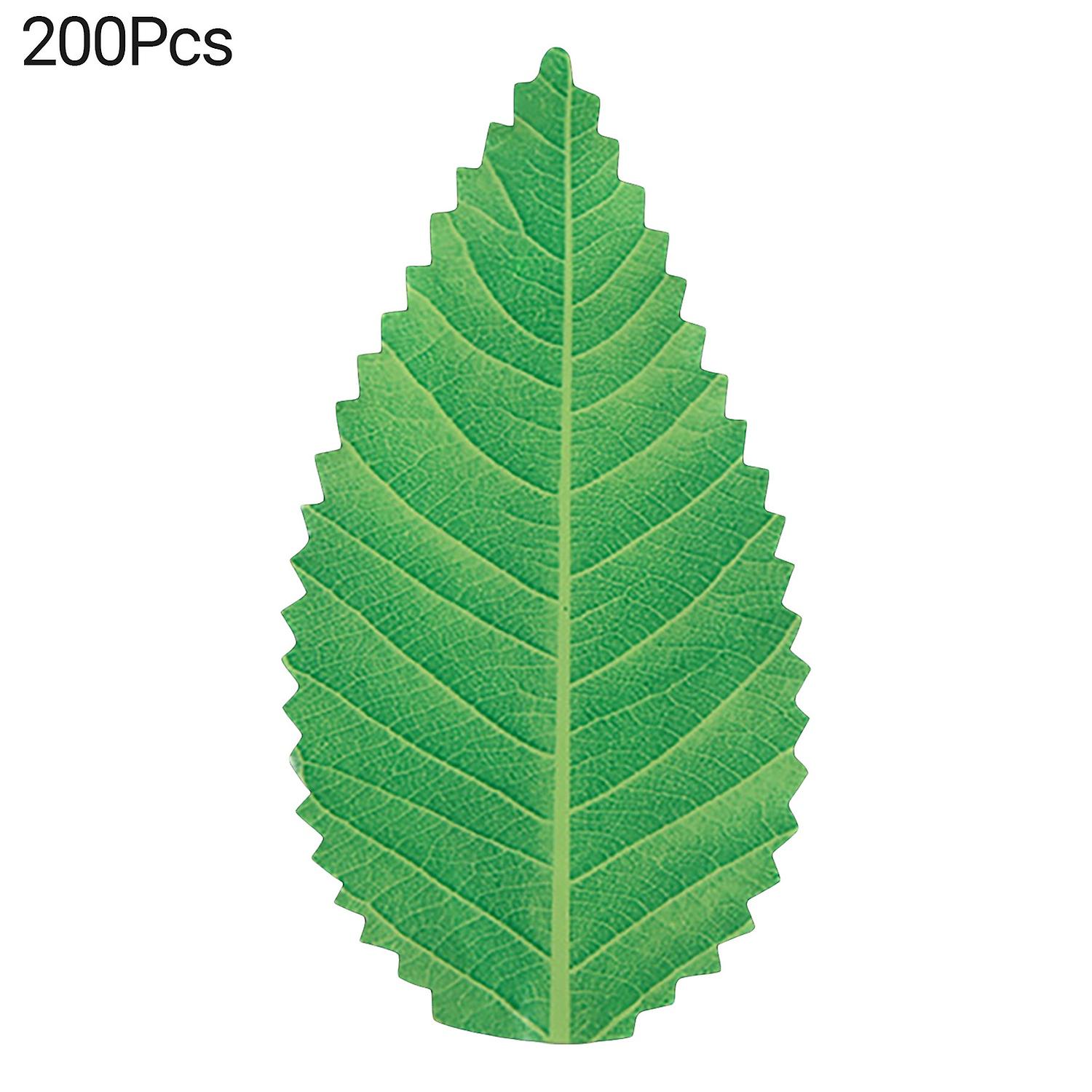 200Pcs/Bag Artificial Green Leaf Reusable Colorfast Vibrant Color Simulation Sushi Decoration Leaf