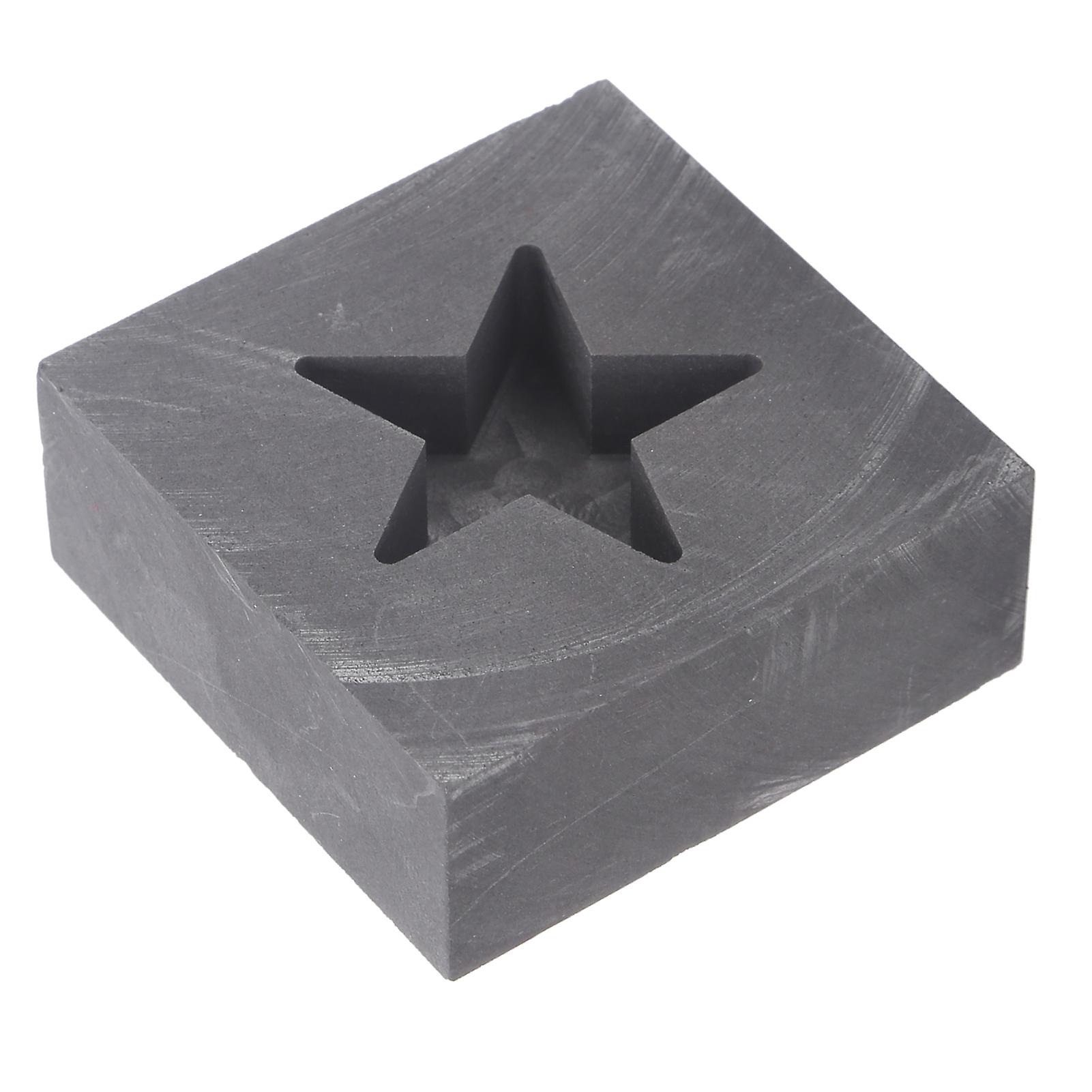 Graphite Ingot Mold Casting Mould Melting Crucible Five-pointed Star Mold for Gold and Silver