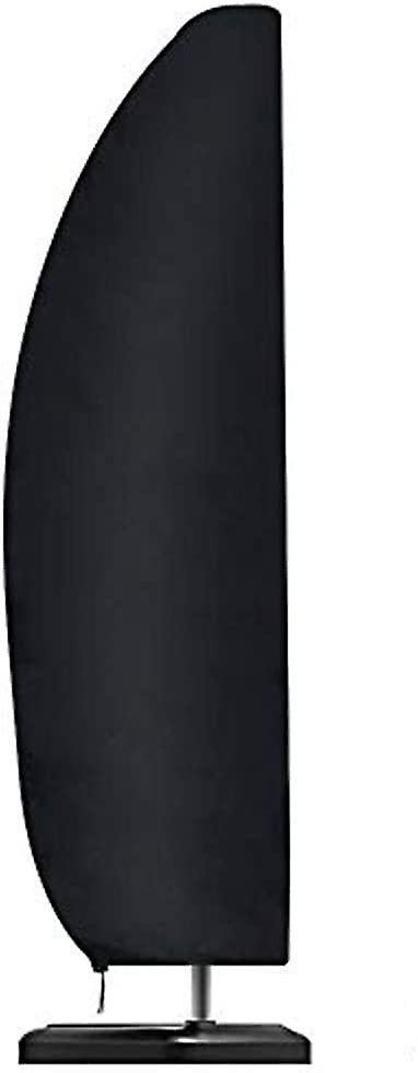 Umbrella cover 210D Oxford fabric water, wind, UV and tear resistant extra large with zipper Black 2