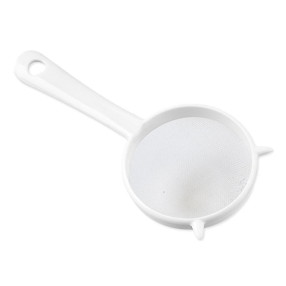 Kitchen Handheld Plastic Screen Mesh Tea Leaf Strainer Flour Sieve Colander Kaesi -jx