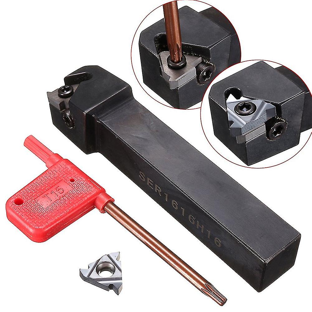 Ser1616h16 Cnc Lathe Holder+16er Ag60 Carbide Insert Threading Turning Tool Haoyi