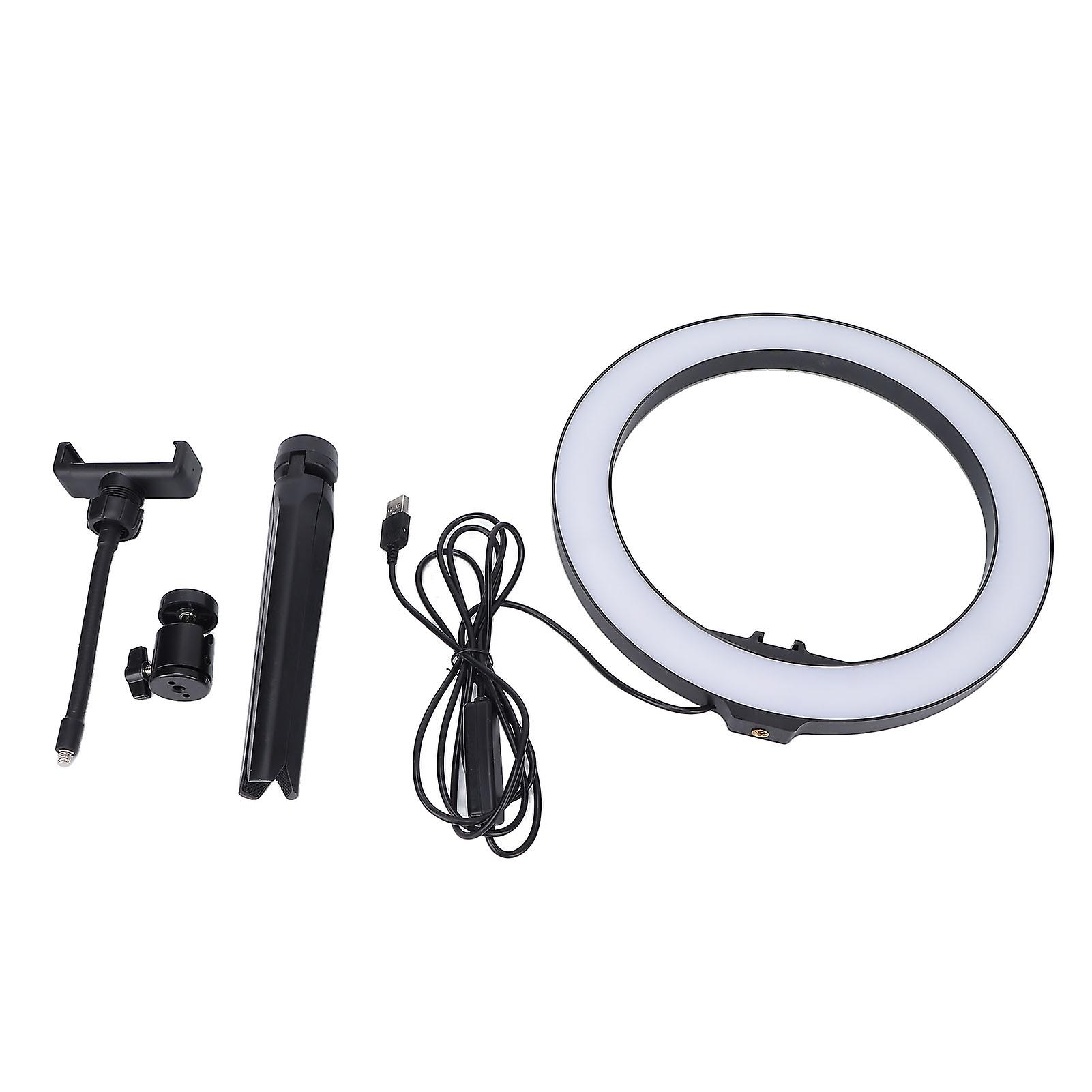 10 Inch Circle Fill Light Bright Dimmable LED Ring Lamp with Tripod for Live Streaming Video Makeup Photography