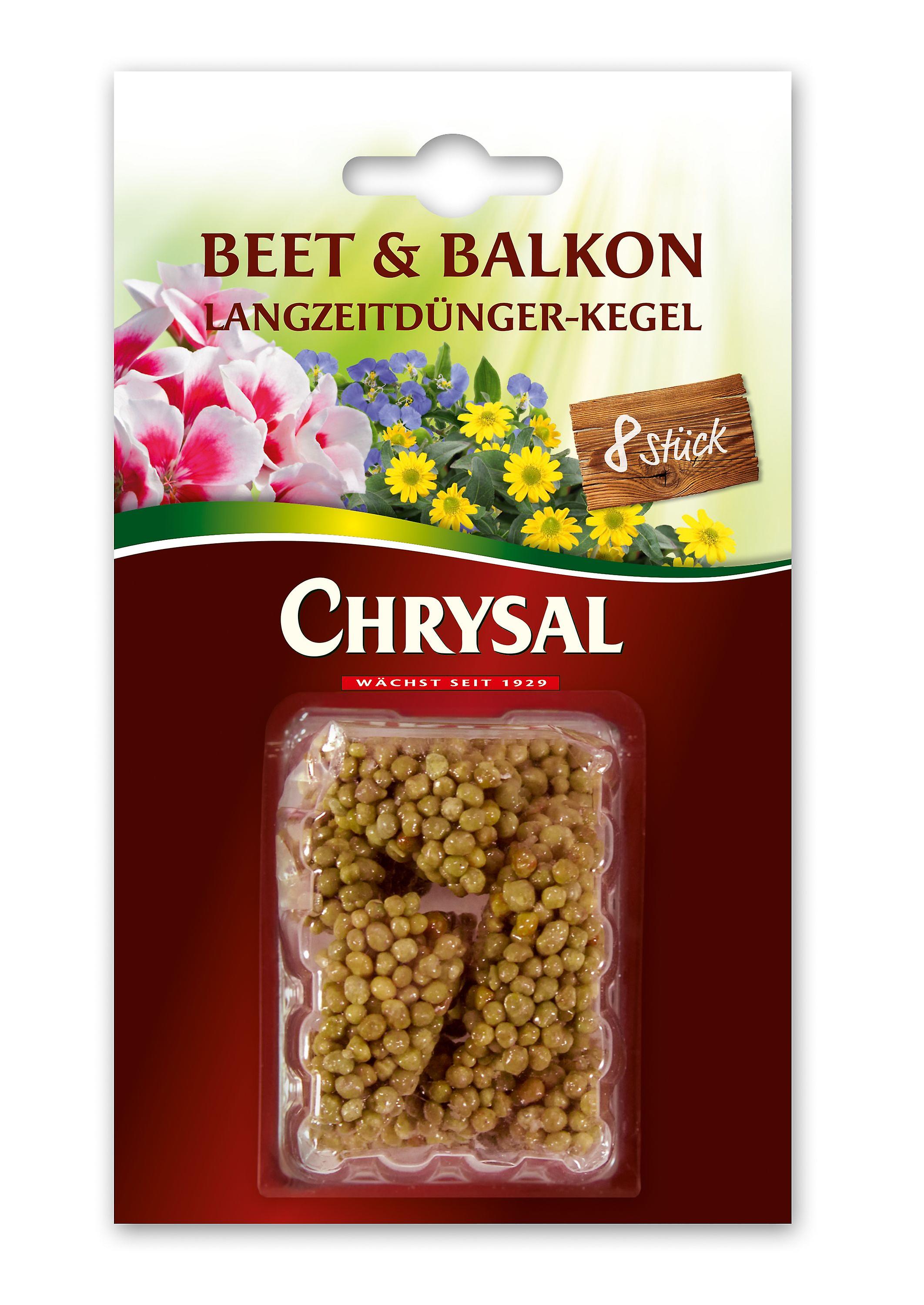 CHRYSAL Bed & Balcony Slow-Release Fertilizer Cones, 8 pieces