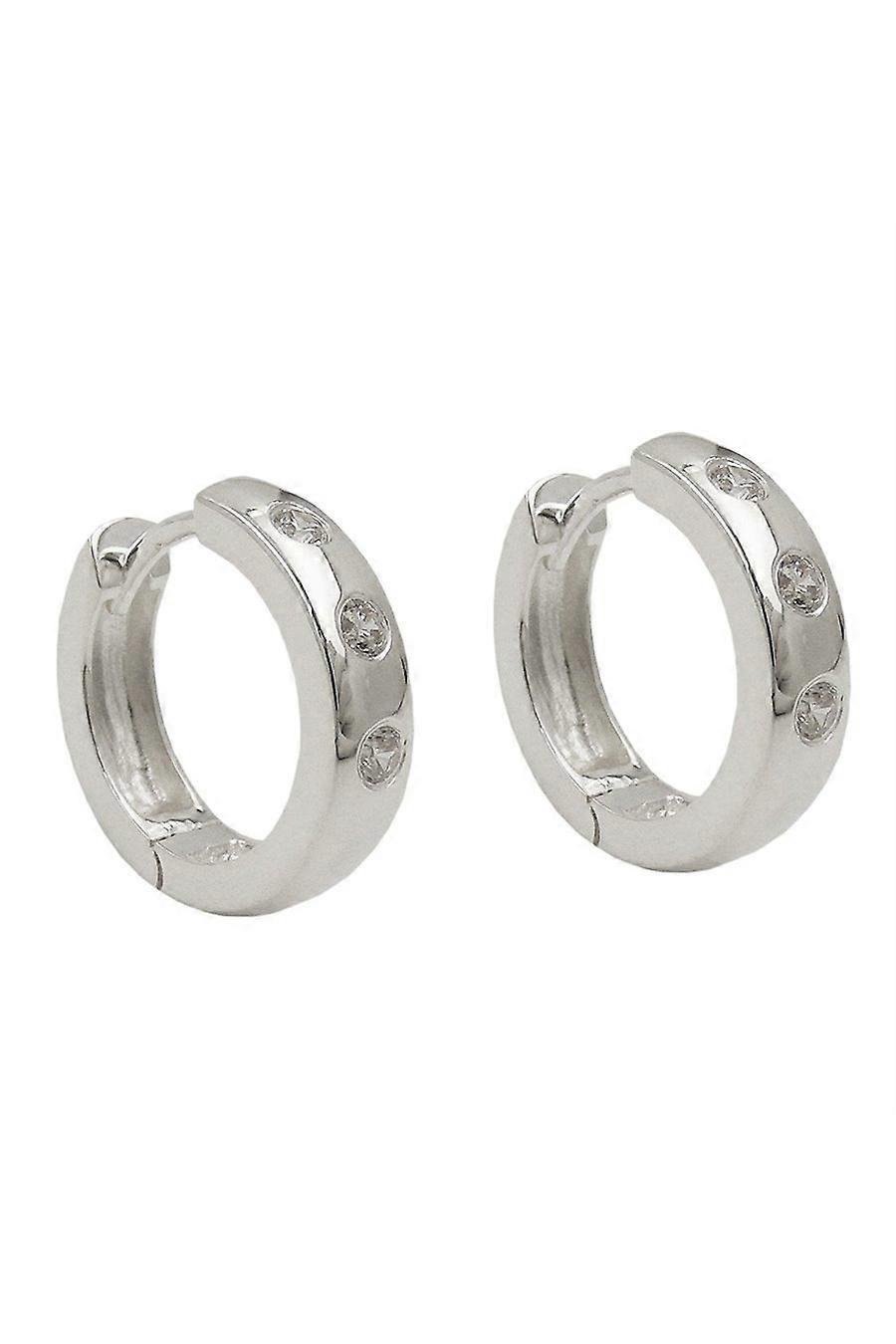 Hoop Earrings With Zirconia Silver 925 - Gl93616