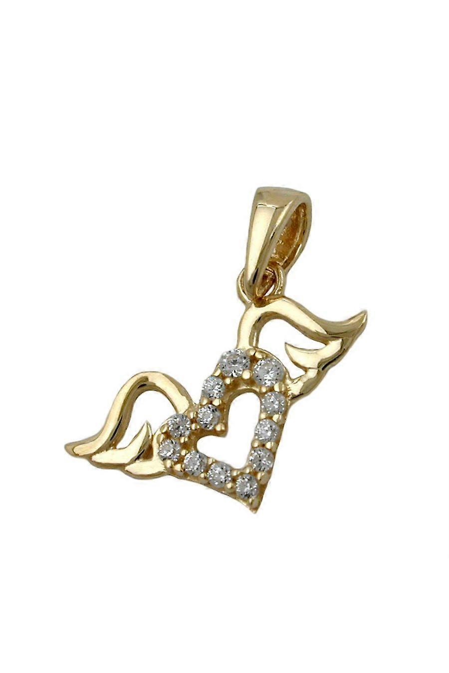 Pendant Heart With Wings 9k Gold - Gl431233