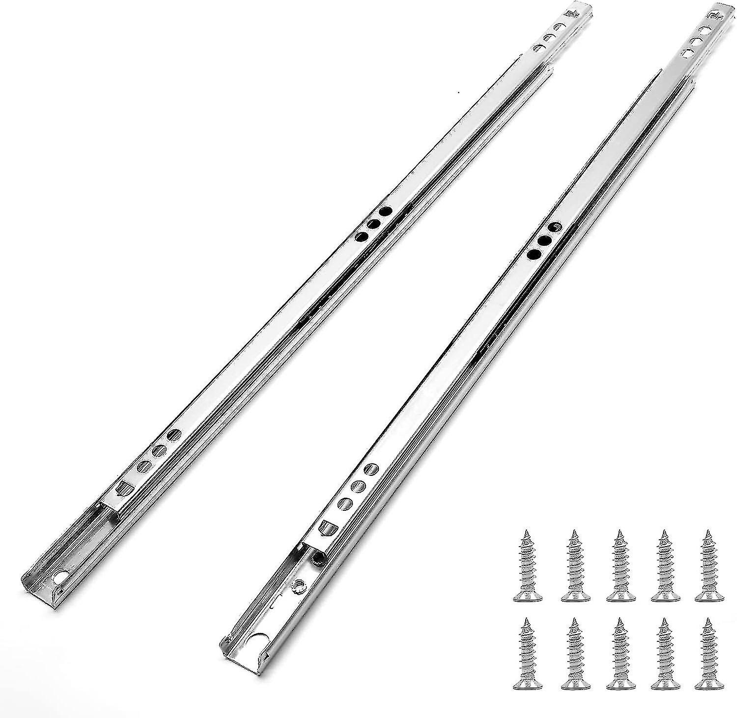 Suiwotin 13.5 Inch Drawer Slides, Metal Drawer Slide Small Drawer Rails Ball Bearing Two Way Slide T