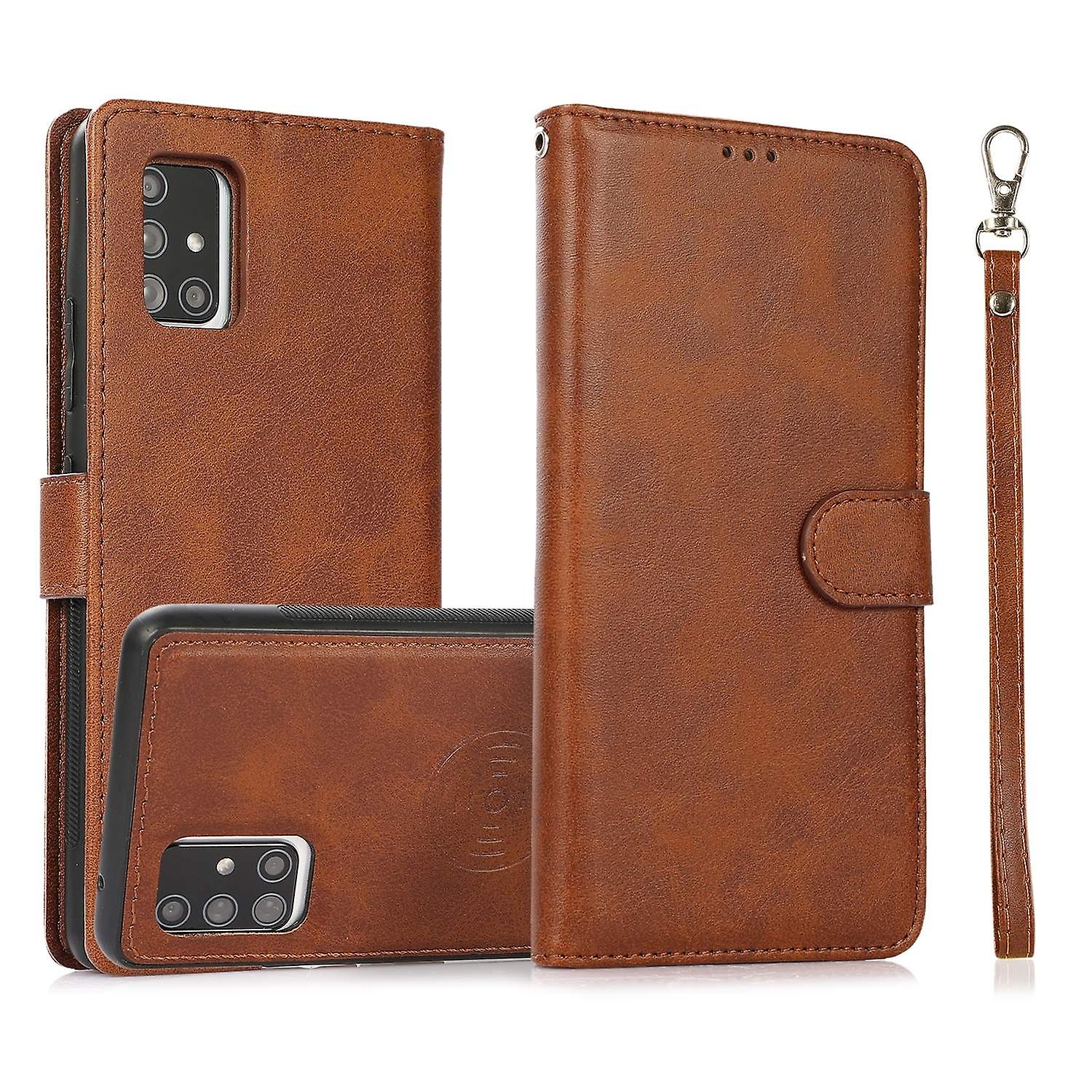 For Samsung Galaxy A71 Calf Texture Leather Case