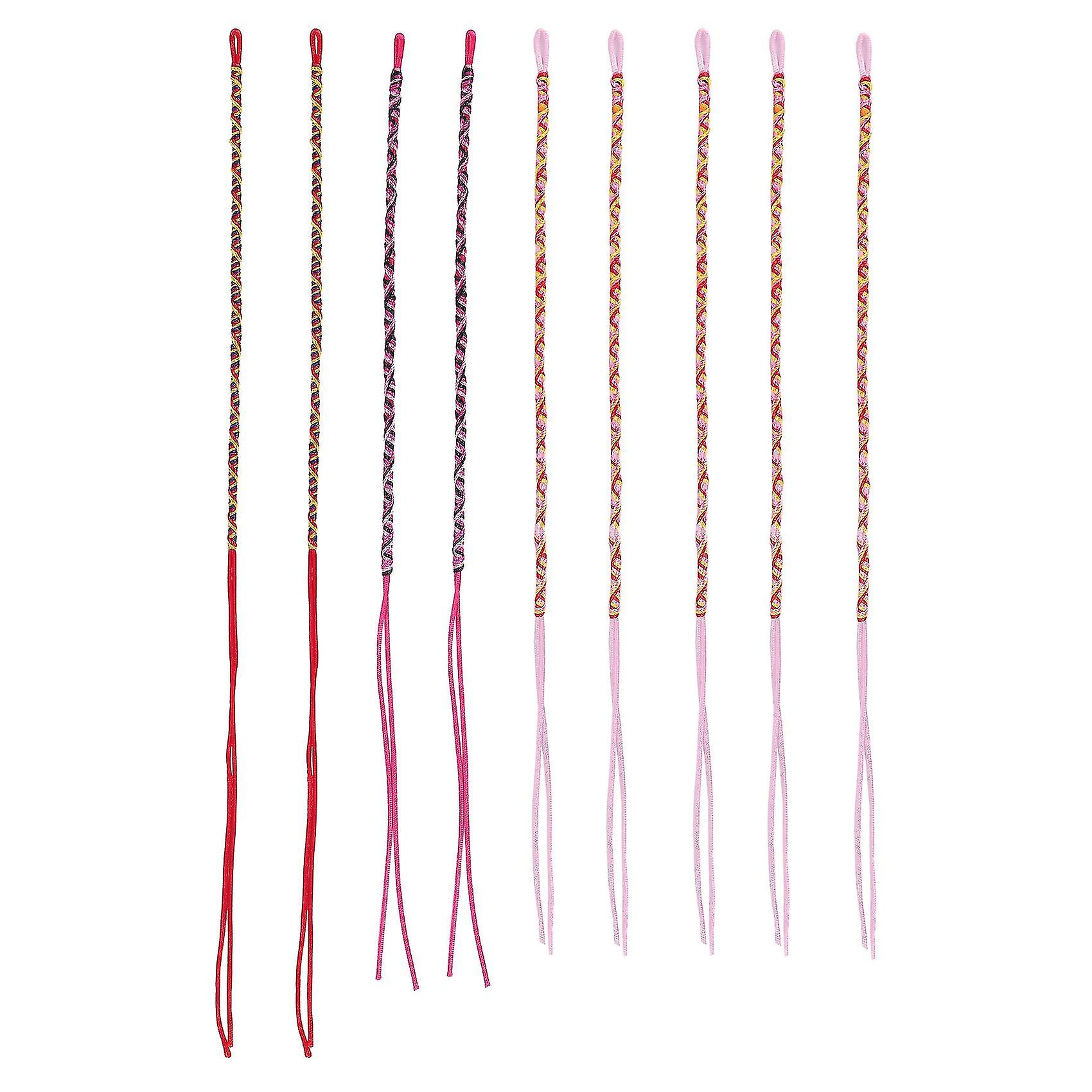 9pcs Bracelets Wire Braid Handmade Ethnic Multicolored # 4