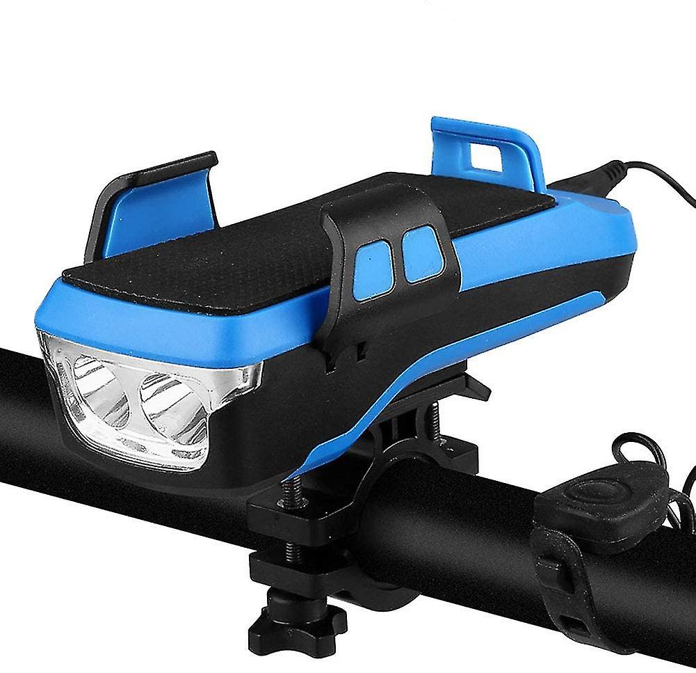 Usb Rechargeable Bicycle Front Light Set, 4 In 1 Function Push-pull Cell Phone