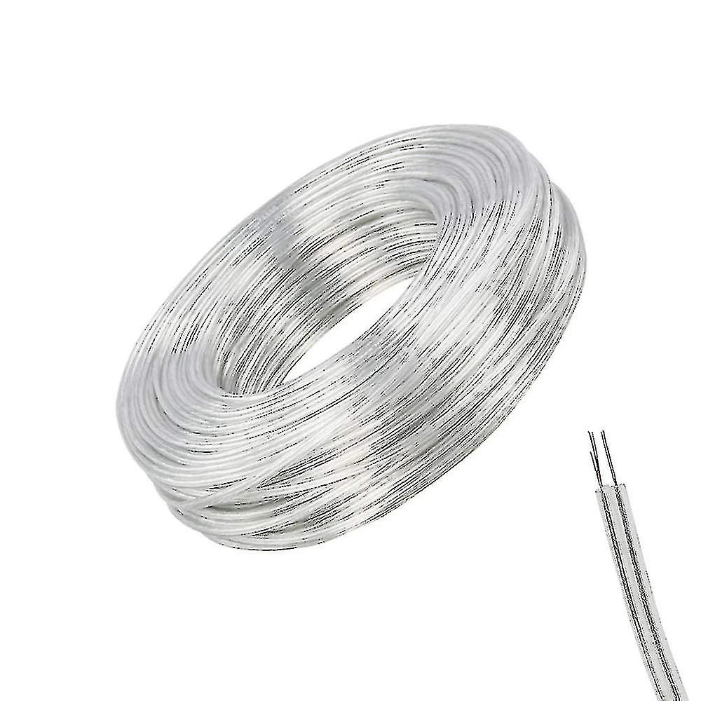 10m 28awg Electrical Wire2 Core Transparent Pvc Cable (1.6*3.2mm)