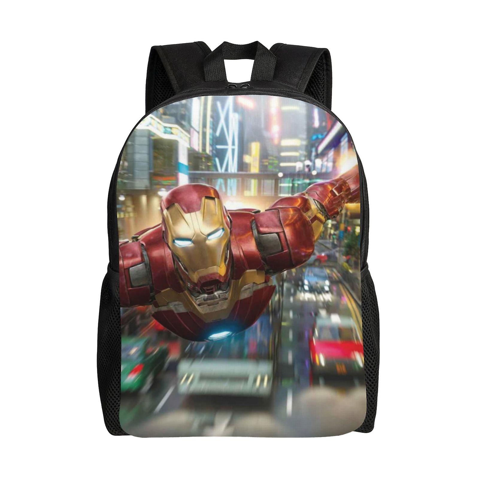 Iron Man Backpack, Travel Laptop Backpack, Water Resistant College School Computer Bag, Durable