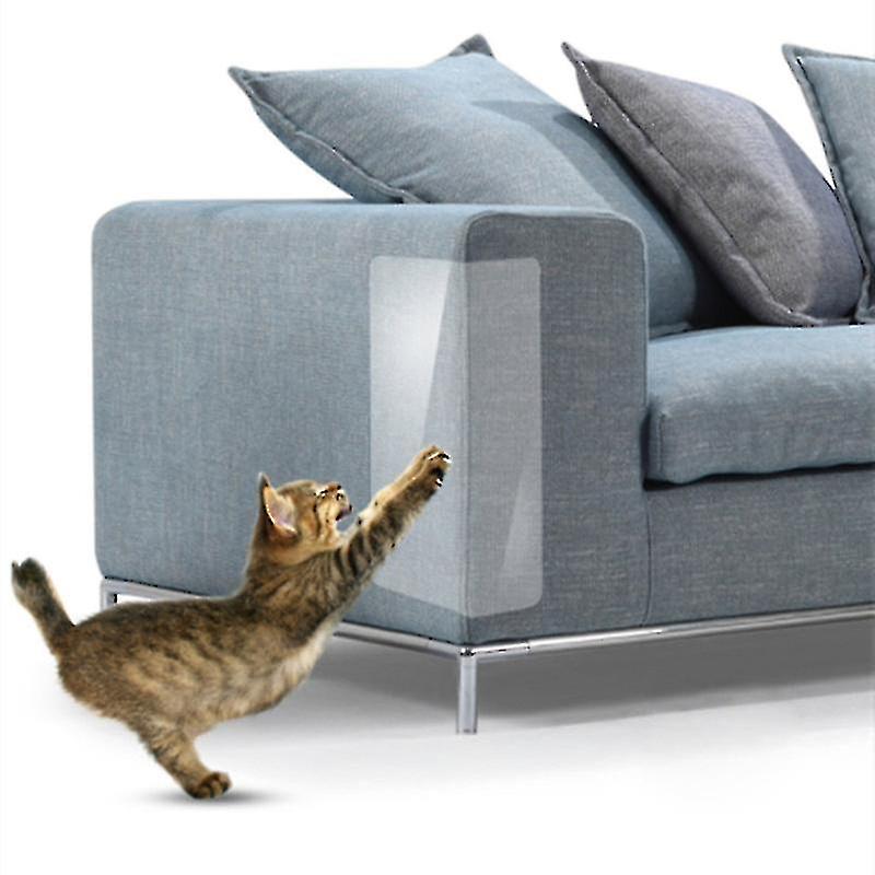 2/4/6 Pack Cat Couch Protector For Furniture, Double Sided Anti Cat Scratch Deterrent Clear Sticky Tape, Large Furniture Protectors From Cats