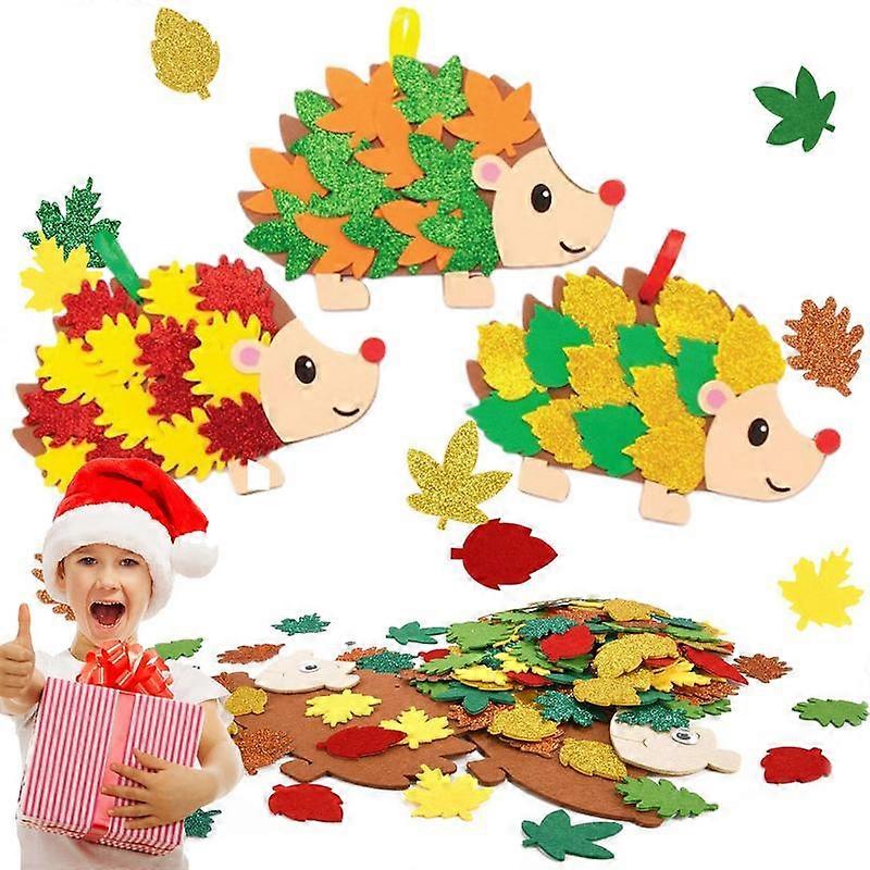 Kit Bricolage Automne Enfants – Feutrine Hérisson, Chouette, Couronne – Activité Créative École Fête Halloween Thanksgiving